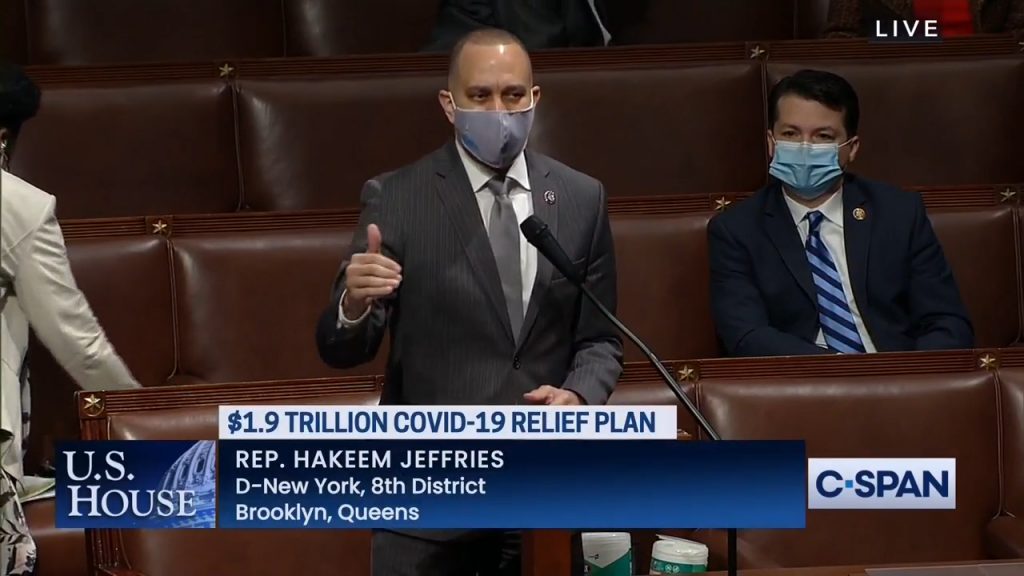 Rep Jeffries speaking on the House floor