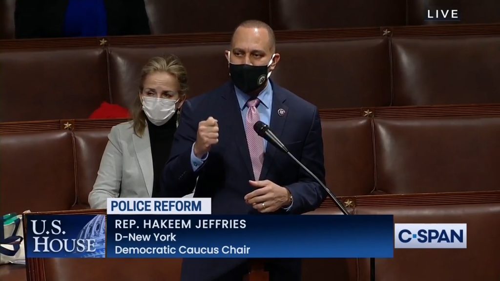 Rep Jeffries speaking on the House floor