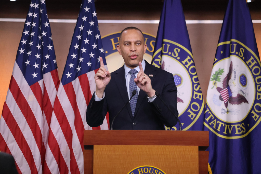 Leader Jeffries speaking at weekly press conference