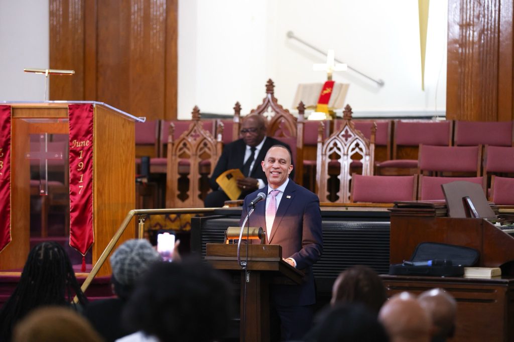 Leader Jeffries Speaking at Zion Baptist Church